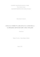 Lokalna i područna ( regionalna ) samouprava na primjeru Republike Hrvatske i Poljske