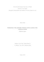 Realization of the principle of fairness in the taxation of the corporate income