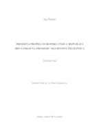 Primjena propisa Europske unije u Republici Hrvatskoj na primjeru sigurnosti željeznica